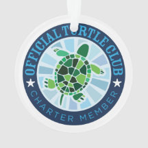 Ornement de membre du club de tortue