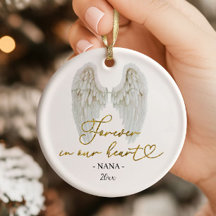 Ornement de mémorial personnalisé d'ange