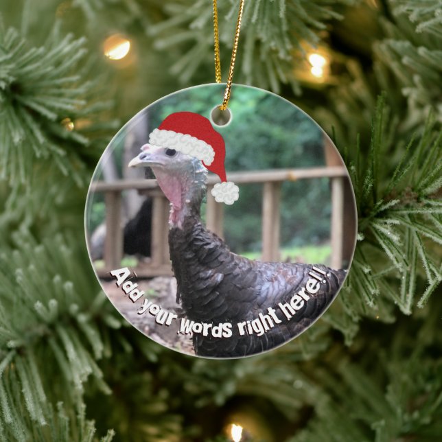 Ornement de message personnalisé de Noël Turquie (Arbre)