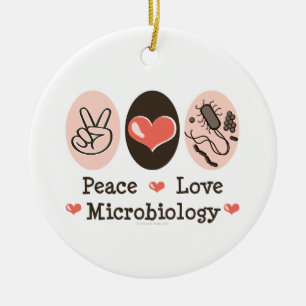 Ornement de microbiologie d'amour de paix
