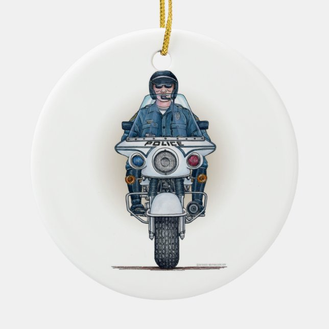 Ornement de moto de police (Devant)
