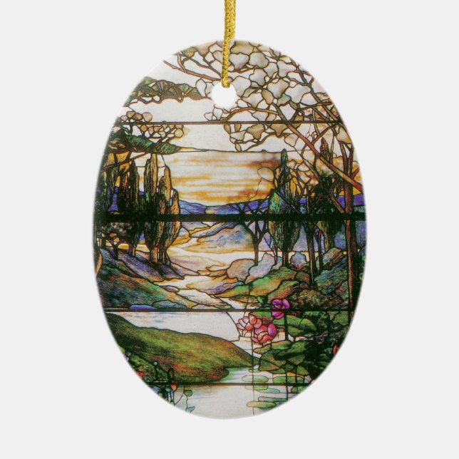 Ornement de nature en verre souillé de Tiffany (Devant)
