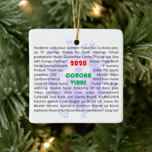 Ornement de Noël 2020 pour Corona Virus