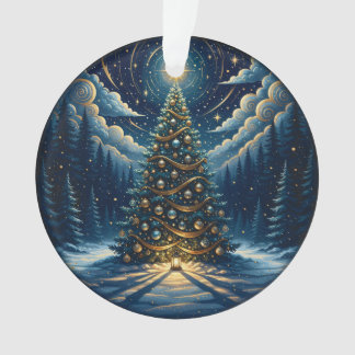 Ornement de Noël 2025 – Arbre de nuit d'hiver 1