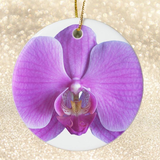 Ornement de Noël à la floraison d'orchidées violet (Créateur téléchargé)