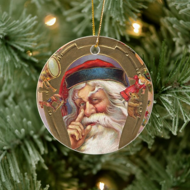 Ornement de Noël à l'ancienne Père Noël (Arbre)