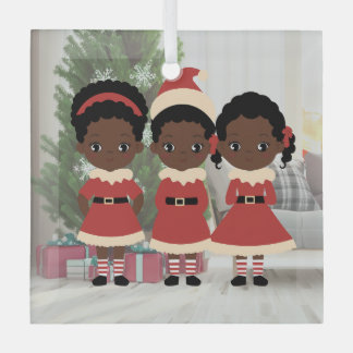 Ornement de Noël afro-américain adorable