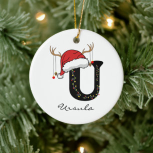 Ornement de Noël Alphabet Personnalisé pour Collèg