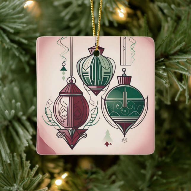Ornement de Noël Art déco (Arbre)