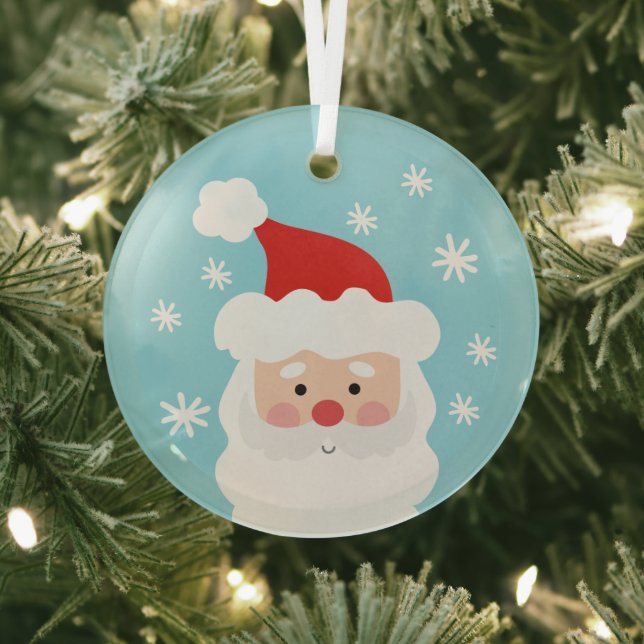 Ornement de Noël avec le Père Noël et flocons de n (Insitu)