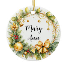 Ornement de Noël avec nom personnalisé