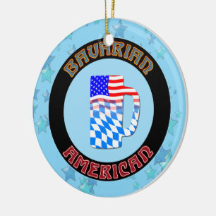 Ornement de Noël Bavarois Américain Allemand