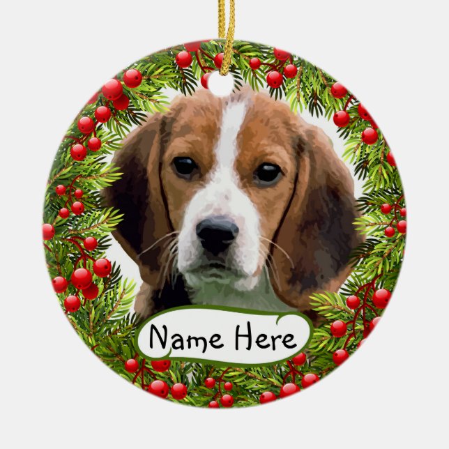 Ornement de Noël beagle (Devant)