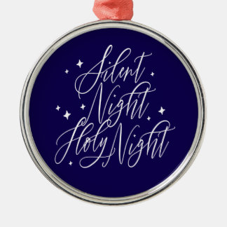 Ornement de Noël bleu nuit silencieuse nuit sainte