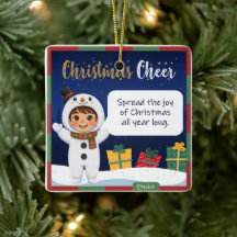 Ornement de Noël Bonhomme de Neige