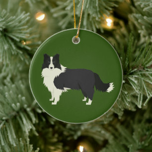 Ornement de Noël Border Collie