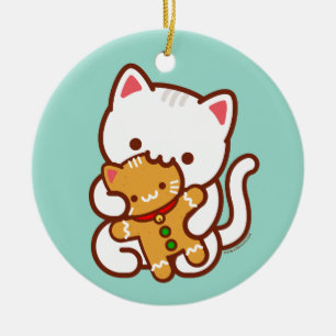 Ornement de Noël - Chat en pain d'épices de cuisin