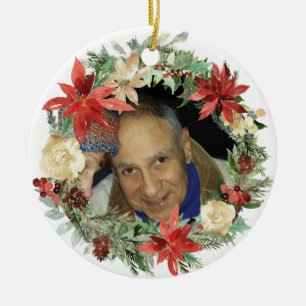 Ornement de Noël commémoratif à 2 côtés avec photo