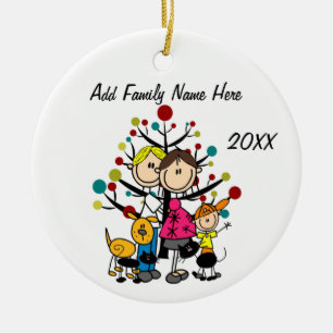 Ornement de Noël Customisé à la famille
