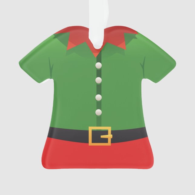 Ornement de Noël d'aide d'Elf Père Noël (devant)