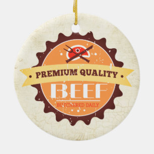ornement de Noël d'amant de viande de boucherie de