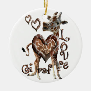 ORNEMENT DE NOËL D'AMOUR DE GIRAFE
