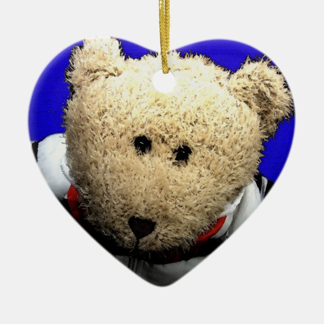 Ornement de Noël d'amour d'ours de nounours (Devant)