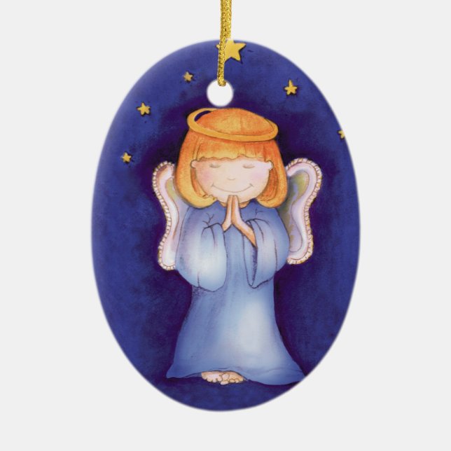 Ornement de Noël d'ange de Girlie (Devant)