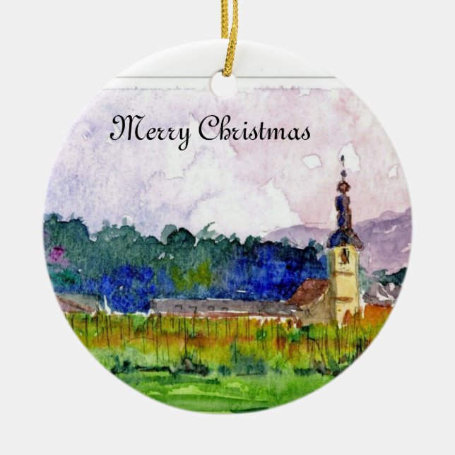 Ornement de Noël dans l'église de la Slovénie (Devant)