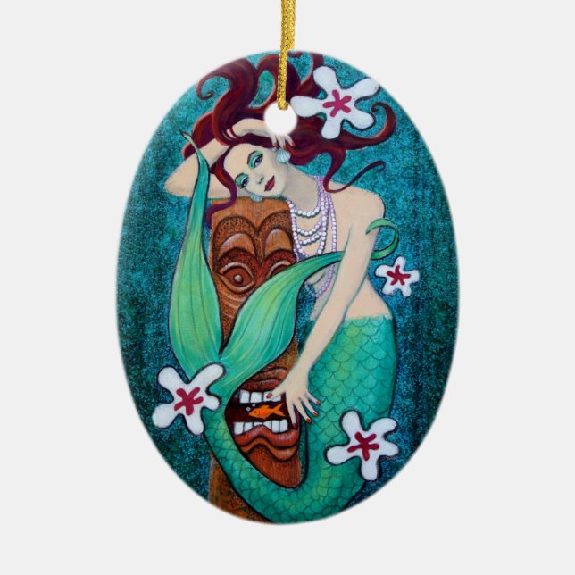 Ornement de Noël d'art d'imaginaire de Tiki de (Devant)