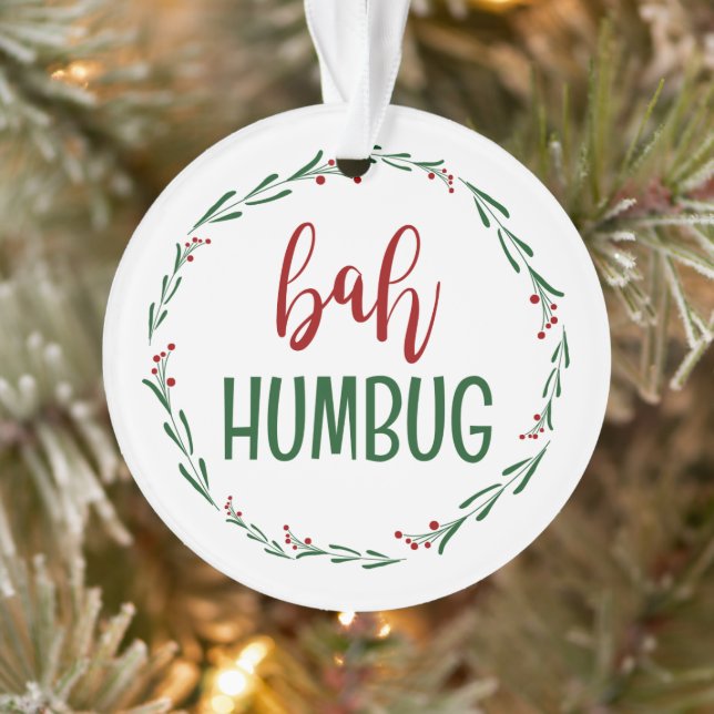 Ornement de Noël de Bah Humbug Scrooge (Arbre)