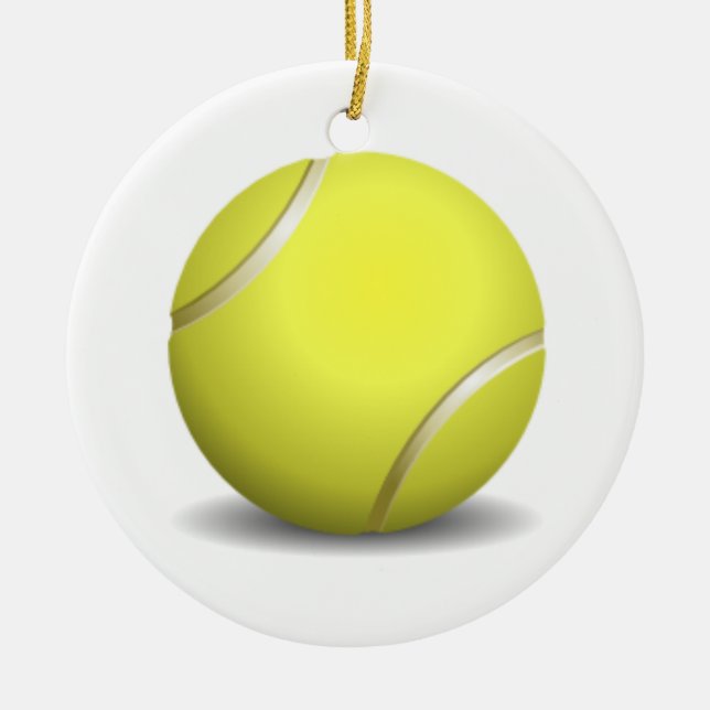 Ornement de Noël de balle de tennis (Devant)
