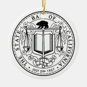 Ornement de Noël de barre d'état de la Californie