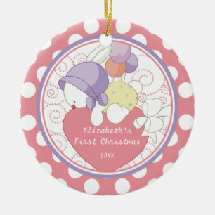 Ornement de Noël de bébé de lapin précieux