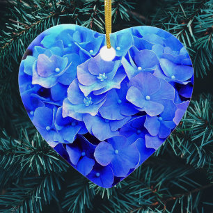 Ornement de Noël de Blue Hydrangea
