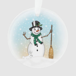 Ornement de Noël de bonhomme de neige