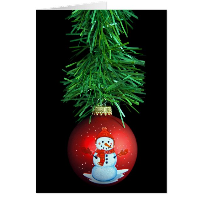 ornement de Noël de bonhomme de neige avec guirlan (Devant)