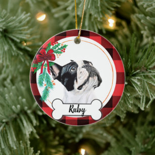 Ornement de Noël de Boston Terrier