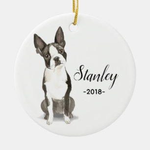 Ornement de Noël de Boston Terrier
