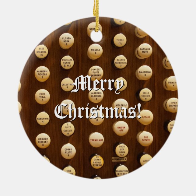 Ornement de Noël de boutons d'arrêt d'organe de (Dos)