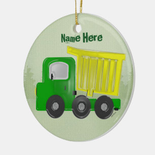 Ornement de Noël de camion à benne basculante