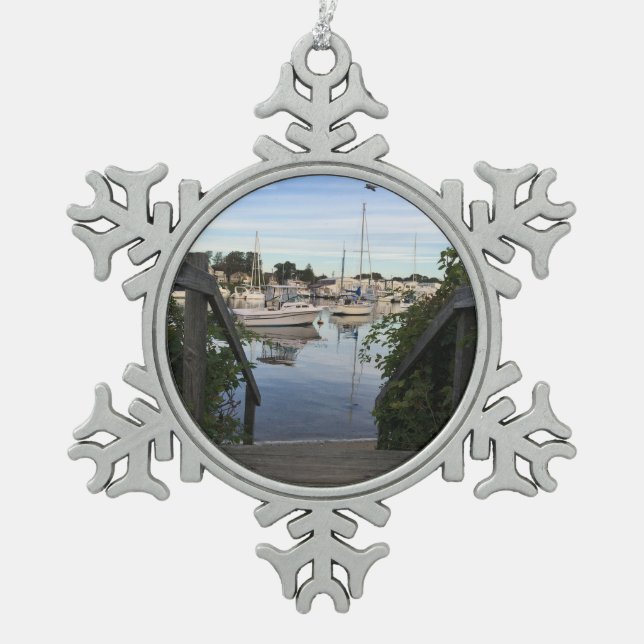 Ornement de Noël de Cape Cod -- Port de Falmouth (Devant)