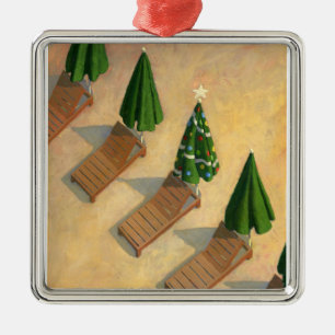 Ornement de Noël de chaises de plage