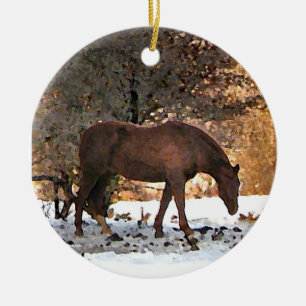 Ornement de Noël de cheval