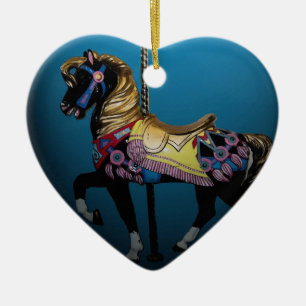 Ornement de Noël de cheval de carrousel