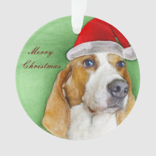 Ornement de Noël de chien de basset