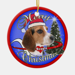 ORNEMENT DE NOËL DE CHIEN DE BEAGLE - CASQUETTE DE