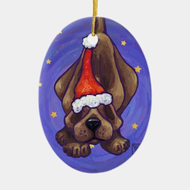 Ornement de Noël de chien de chien de peau (Devant)
