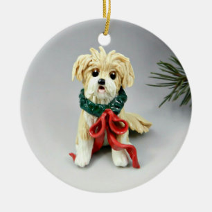 Ornement de Noël de chien de Havanais