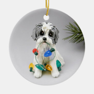 Ornement de Noël de chien de Havanais